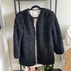 Wilfred black teddy jacket